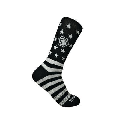 MEN'S REDBACK MATCO USA BLACK/GRAY CREW SOCKS - 6 PAIRS