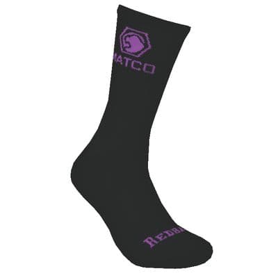 WOMEN'S REDBACK MATCO CREW SOCKS, BLACK - 6 PAIRS