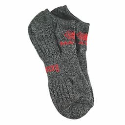 MEN'S REDBACK MATCO BAMBOO NO SHOW SOCKS, HEATHER GREY - 6 PAIRS