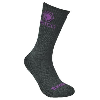 WOMEN'S REDBACK MATCO CREW SOCKS, HEATHER GREY - 6 PAIRS