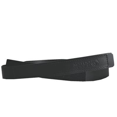 FULL GRAIN LEATHER SCRATCHPROOF VELCRO BELT - BLACK