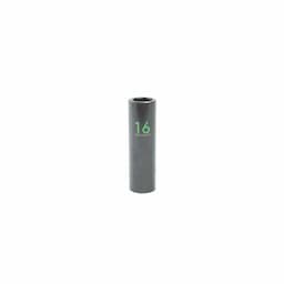 1/2" DRIVE 16MM METRIC 6 POINT DEEP IMPACT SOCKET - GREEN