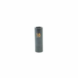1/2" DRIVE 18MM METRIC 6 POINT DEEP IMPACT SOCKET - ORANGE