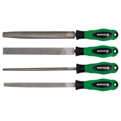 4 PIECE COMBO 8" FILE SET - GREEN