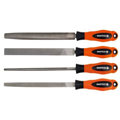 4 PIECE COMBO 8" FILE SET - ORANG