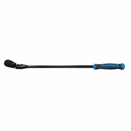 1/2" DRIVE 27-3/8" EIGHTY8 TOOTH  BLACK CHROME LOCKING FLEX RATCHET WITH ERGO HANDLE - BLUE