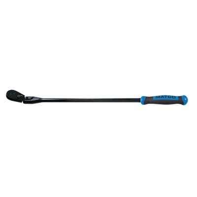 1/2" DRIVE 27-3/8" EIGHTY8 TOOTH  BLACK CHROME LOCKING FLEX RATCHET WITH ERGO HANDLE - BLUE