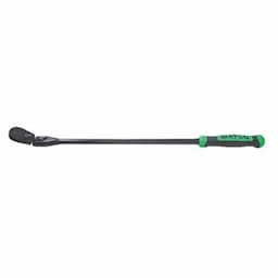 1/2" DRIVE 27-3/8" EIGHTY8 TOOTH BLACK CHROME LOCKING FLEX RATCHET WITH ERGO HANDLE - GREEN