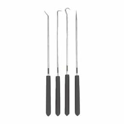 4 PIECE LONG HOOK AND PICK SET WITH CUSHION GRIP