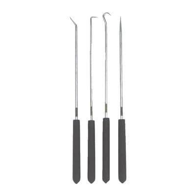 4 PIECE LONG HOOK AND PICK SET WITH CUSHION GRIP