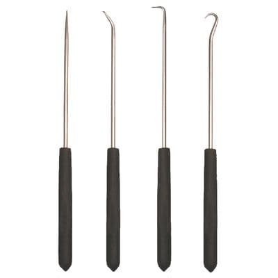 4 PIECE HOOK AND PICK SET WITH CUSHION GRIP