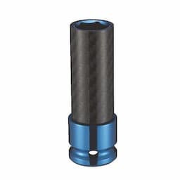 1/2" DRIVE 17MM METRIC 6 POINT THIN WALL SOCKET - BLUE