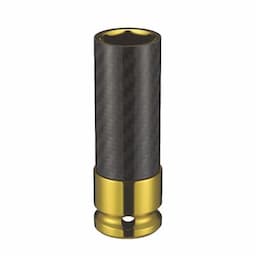 1/2" DRIVE 19MM METRIC 6 POINT THIN WALL SOCKET - GOLD