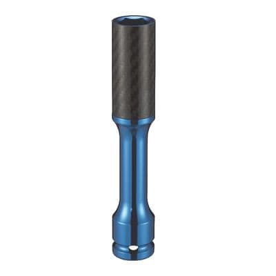 1/2" DRIVE 17MM METRIC 6 POINT THIN WALL EXTENSION SOCKET - BLUE