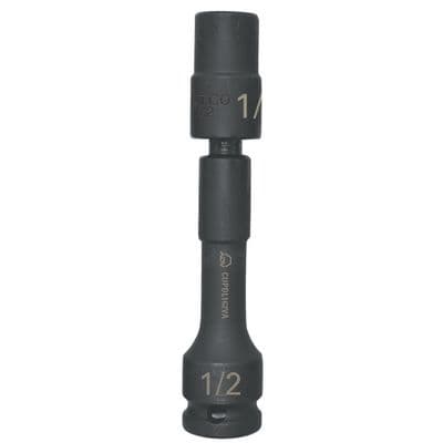 1/2" DRIVE 1/2" 12 POINT PINLESS UNIVERSAL DRIVE LINE IMPACT SOCKET