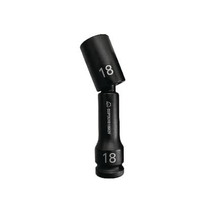 1/2" DRIVE 18MM 12 POINT PINLESS HEAVY DUTY UNIVERSAL DRIVE LINE IMPACT SOCKET