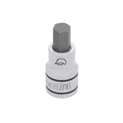 1/2" BIT SOCKET HEX, 7/16"