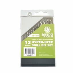 HYPER-STEP HIGH-SPEED DRILL BIT SET, 13 PIECE 