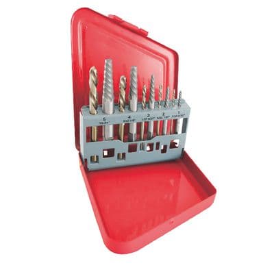 COBALT MECHANIC'S LEFT HAND DRILL BIT EXTRACTOR KIT, 10 PIECE