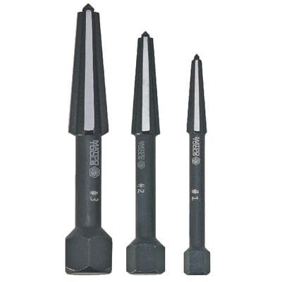 3 PIECE SCREW EXTRACTOR SET