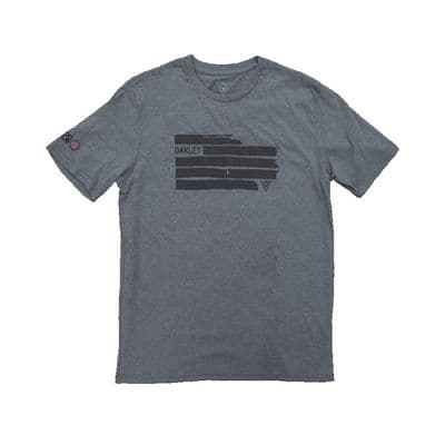 STANDARD ISSUE OAKLEY SHADOW FLAG TEE - HEATHER GRAY - L