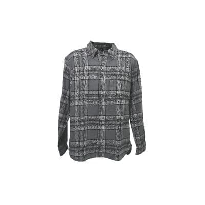 OAK PLAID LONG SLEEVE SHIRT - CEMENT/GRAPHITE - M