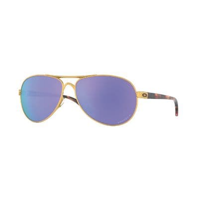 OAKLEY® FEEDBACK™ SATIN GOLD WITH PRIZM™ VIOLET POLARIZED LENSES