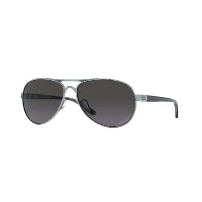 OAKLEY® TIE BREAKER POLISHED CHROME WITH PRIZM™ GREY GRADIENT LENSES