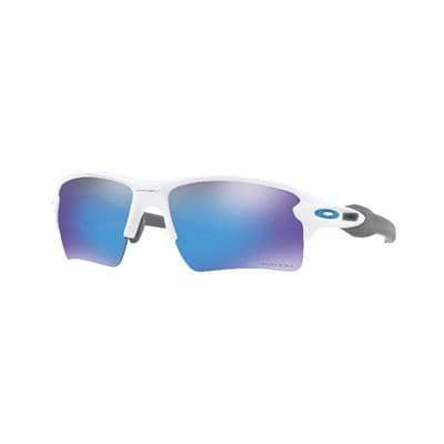 FLAK® 2.0 XL POLISHED WHITE WITH PRIZM™ SAPPHIRE LENSES