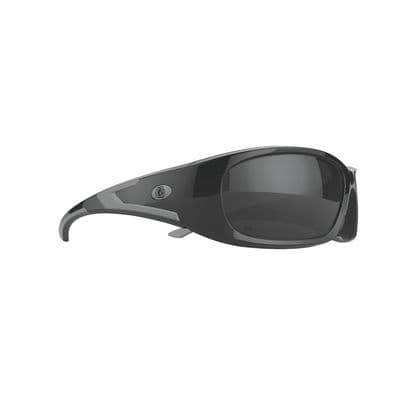 FORCEFLEX SAFETY GLASSES BLACK FULL FRAME WITH SILVER LENSES