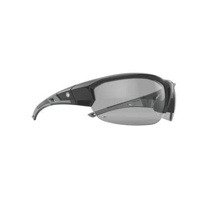 BLACK HALF FRAME WITH CLEAR LENSES