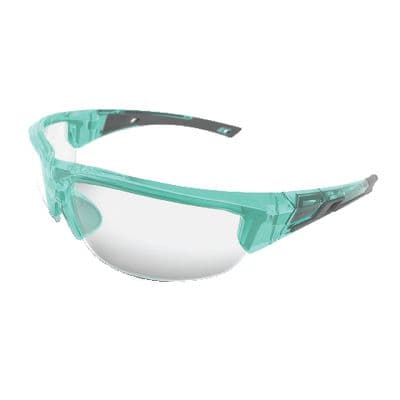 FORCEFLEX SAFETY GLASSES TEAL HALF FRAME WITH CLEAR LENSES