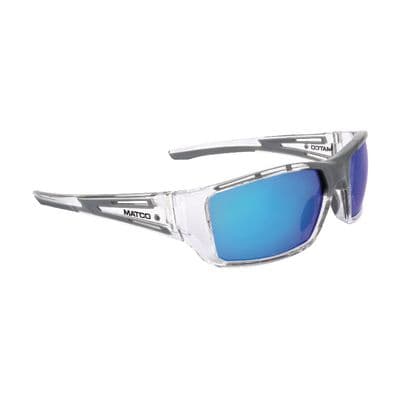 FORCEFLEX SAFETY GLASSES CLEAR FULL FRAME WITH BLUE LENSES