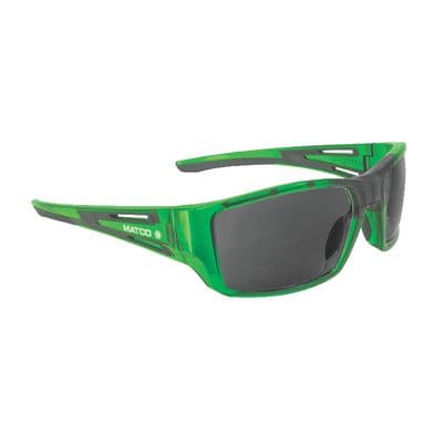 FORCEFLEX SAFETY GLASSES GREEN FULL FRAME WITH SMOKE LENSES
