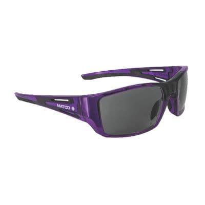 FORCEFLEX SAFETY GLASSES PURPLE FULL FRAME WITH SMOKE LENSES