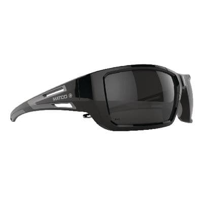 FORCEFLEX SAFETY GLASSES BLACK FULL FRAME WITH SMOKE LENSES
