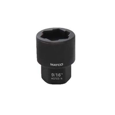 9/16" 3/8” DRIVE HEX GRIP IMPACT SOCKET