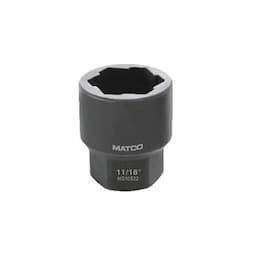 11/16" 3/8” DRIVE HEX GRIP IMPACT SOCKET
