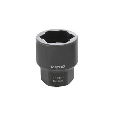 11/16" 3/8” DRIVE HEX GRIP IMPACT SOCKET