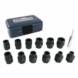 3/8" DRIVE 13 PIECE METRIC HEX GRIP DAMAGED FASTENER IMPACT SOCKET SET
