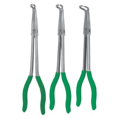 3 PIECE 11" GREEN HOSE GRIP PLIERS SET