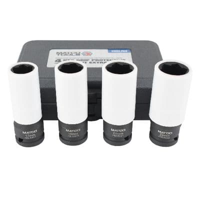 4 PIECE HEX GRIP PROTECTIVE LUG NUT EXTRACTORS