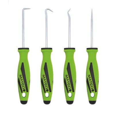 4 PIECE MINI HOOK AND PICK SET - FLUORESCENT