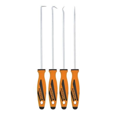 4 PIECE LONG HOOK AND PICK SET - ORANGE