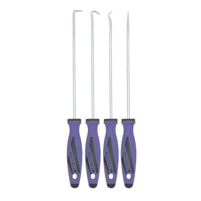 4 PIECE LONG HOOK AND PICK SET - PURPLE