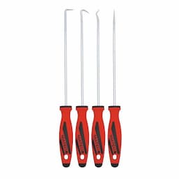 4 PIECE LONG HOOK AND PICK SET - RED