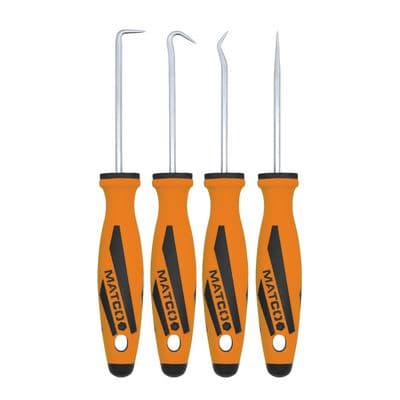 4 PIECE MINI HOOK AND PICK SET - ORANGE