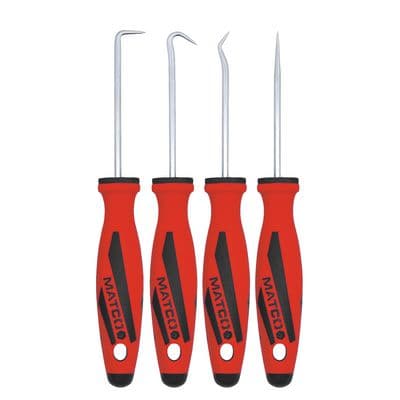 4 PIECE MINI HOOK AND PICK SET - RED