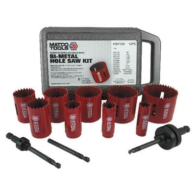 12 PIECE HOLE SAW KIT