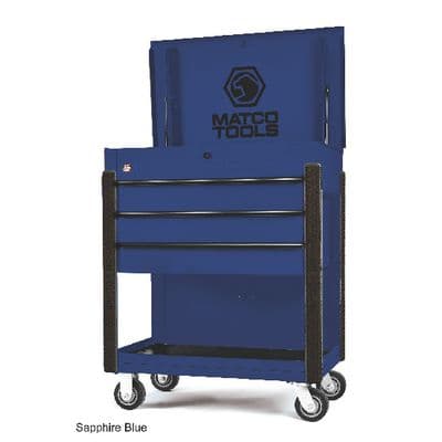 35” x 22” JSC453 ROLLING TOOL CART (SAPPHIRE BLUE/BLACK)